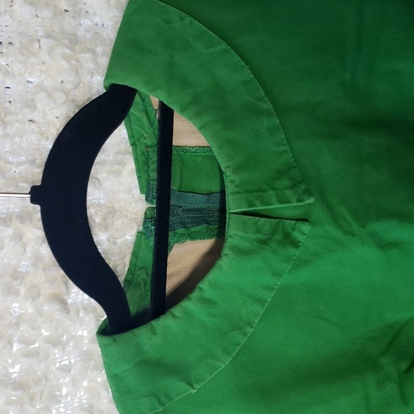 Retro Peter pan collar green dress charlie brown medium (as is) - Picture 4 of 10